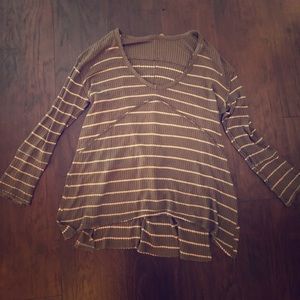 Free People flowy oversized long sleeve shirt